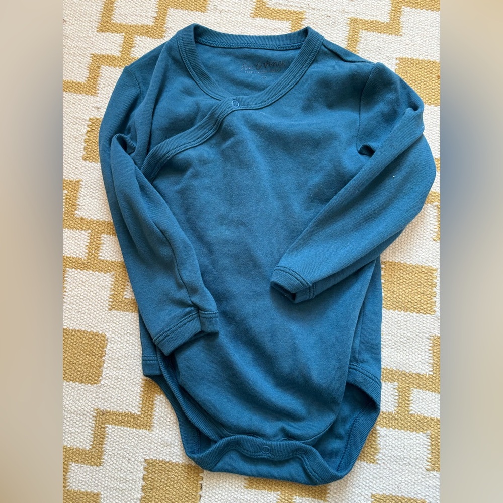 Fin & Vince Cotton kimono Snap front Onesie 2-3 years